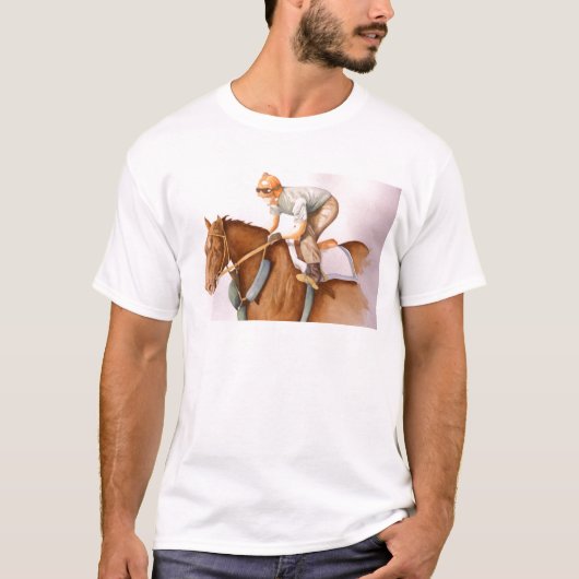Race Horse en Jockey T-shirt (Voorkant)