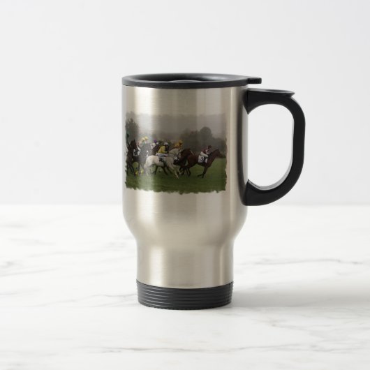 Race Horse Field Roestless Travel Mug Reisbeker (Rechts)