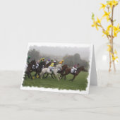 Race Horse Field Wenskaart Kaart (Gele Bloem)