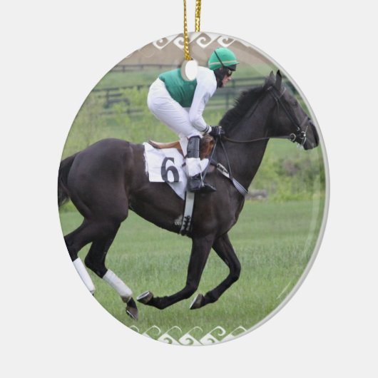 Race Horse Galloping Ornament (Links)