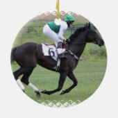 Race Horse Galloping Ornament (Achterkant)