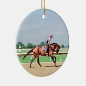 Race Horse Keramisch Ornament (Rechts)