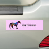 Race Horse Personalized Bumpersticker (Op auto)