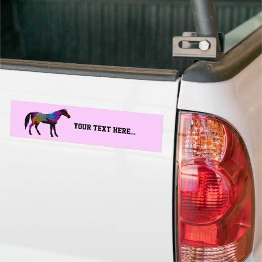 Race Horse Personalized Bumpersticker (Op Truck)
