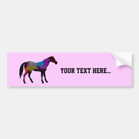 Race Horse Personalized Bumpersticker (Voorkant)