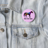 Race Horse Personalized Ronde Button 5,7 Cm (In situ)