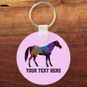 Race Horse Personalized Sleutelhanger (Voorkant)