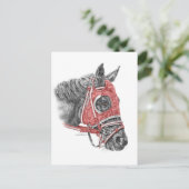 Race Horse Portrait Silks Briefkaart (Staand voorkant)