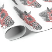 Race Horse Portrait Silks Cadeaupapier (Rol Hoek)