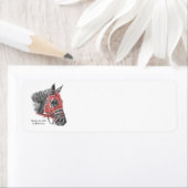 Race Horse Portrait Silks Etiket (Insitu)