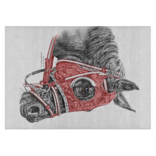 Race Horse Portrait Silks Snijplank (Voorkant)