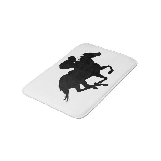 Race Horse Silhouette Badmat (Gekanteld)
