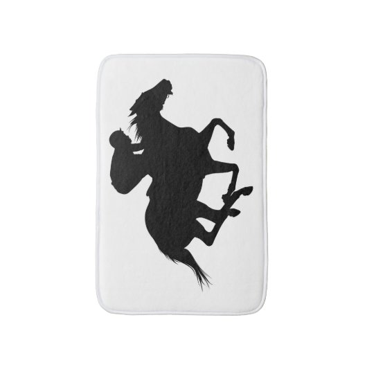 Race Horse Silhouette Badmat (Voorkant Verticaal)