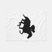 Race Horse Silhouette Fleece Deken (Voorkant (Horizontaal))