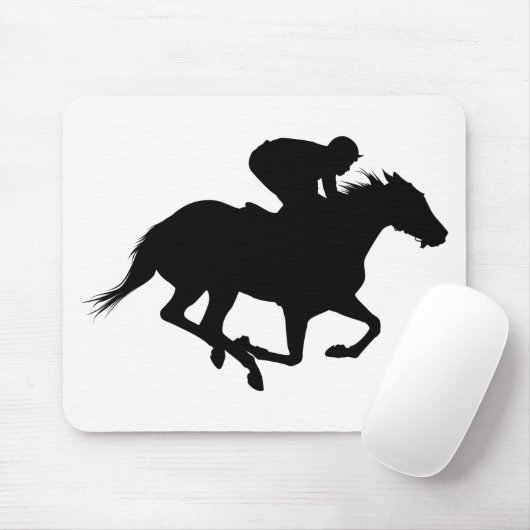 Race Horse Silhouette Muismat (Met muis)