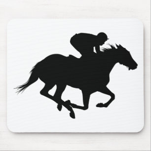 Race Horse Silhouette Muismat