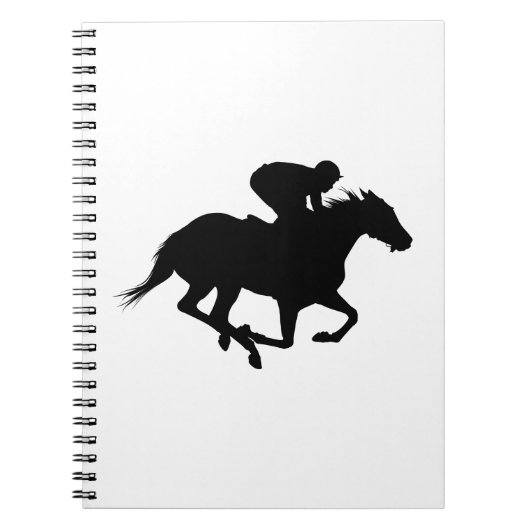 Race Horse Silhouette Notitieboek (Voorkant)