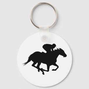Race Horse Silhouette Sleutelhanger