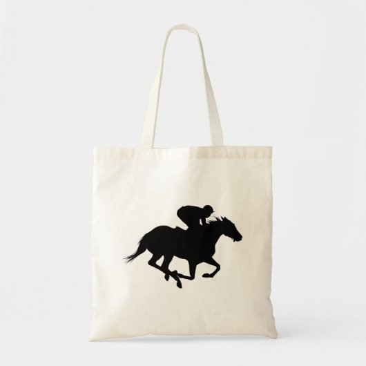 Race Horse Silhouette Tote Bag (Voorkant)