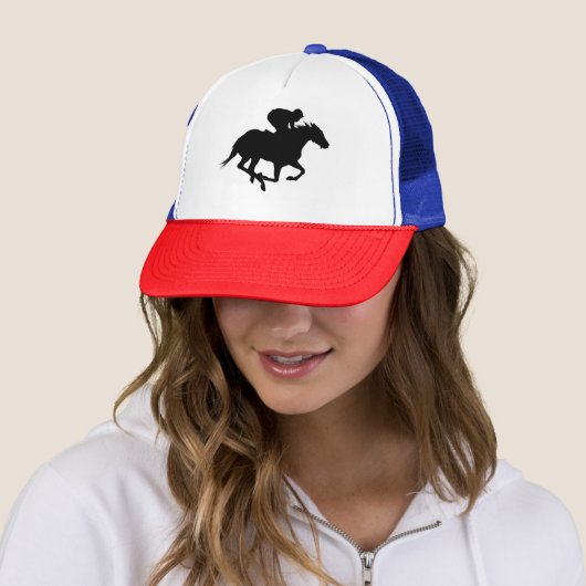 Race Horse Silhouette Trucker Pet (In situ)
