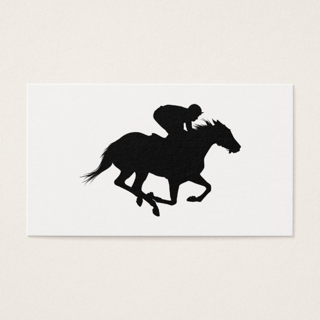 Race Horse Silhouette Visitekaartjes (Voorkant)