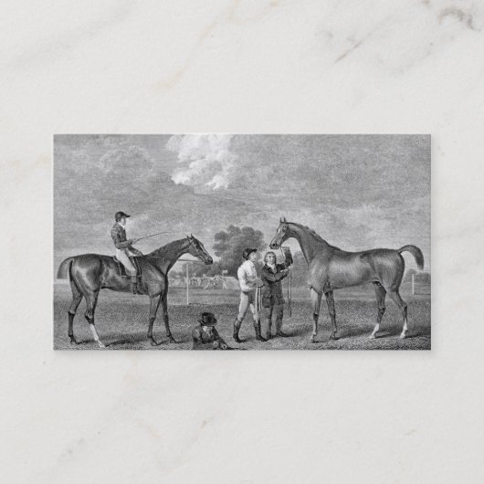 Race Horses  Art Visitekaartje (Voorkant)