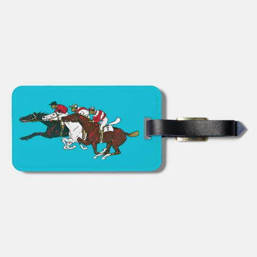 Race Horses Bagagelabel (Achterkant horizontaal)