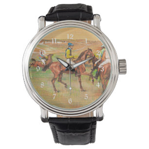 Race Horses, beroemd schilderij van Edgar Degas Horloge