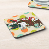 Race Horses Beverage Coaster Bier Onderzetter (Linkerzijde)
