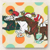 Race Horses Beverage Coaster Bier Onderzetter (Voorkant)