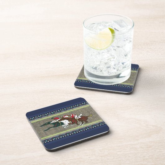 Race Horses Beverage Coaster Bier Onderzetter (Rechterzijde)