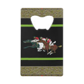 Race Horses Bottle Opener Creditkaart Flessenopener (Voorkant)