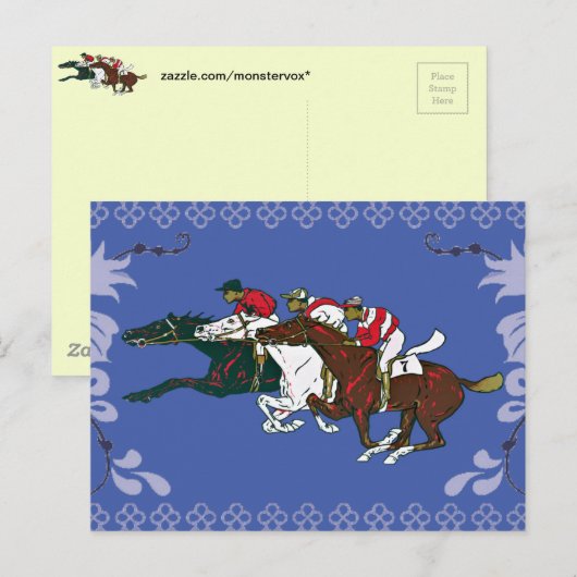 Race Horses Briefkaart (Voorkant / Achterkant)