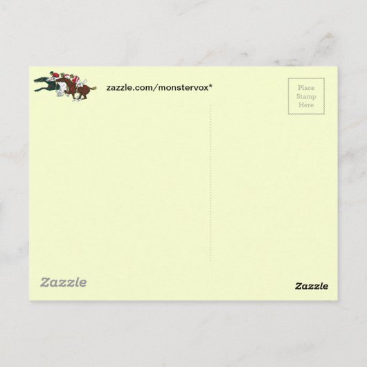 Race Horses Briefkaart (Achterkant)