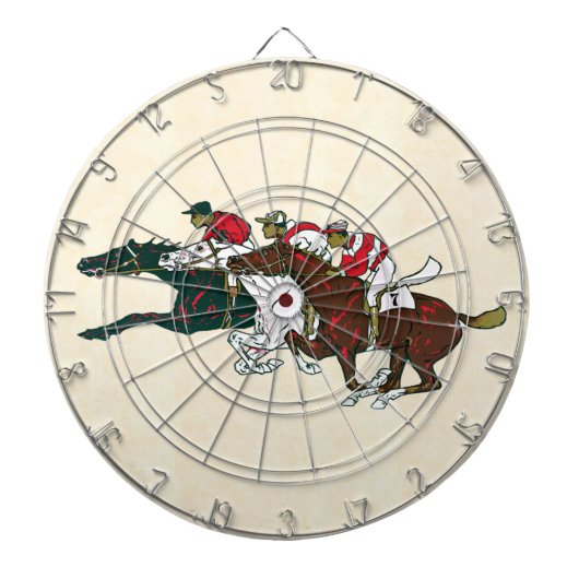 Race Horses Dart Board Dartbord (Voorkant)