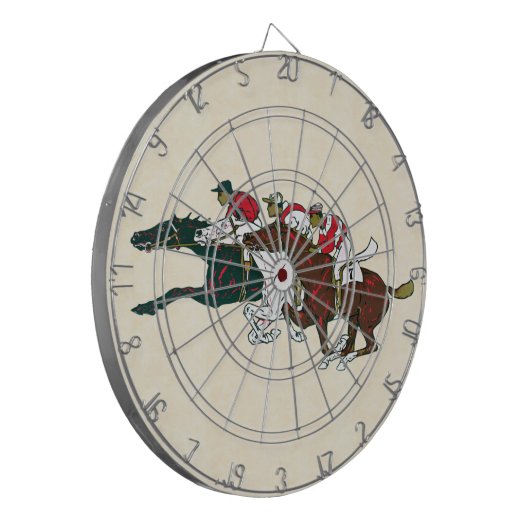 Race Horses Dart Board Dartbord (Voorkant Links)