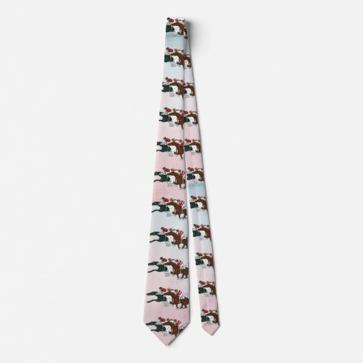 Race Horses Necktie Stropdas (Voorkant)
