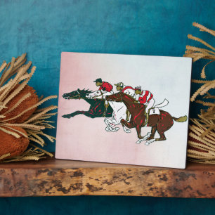 Race Horses Plaque Fotoplaat