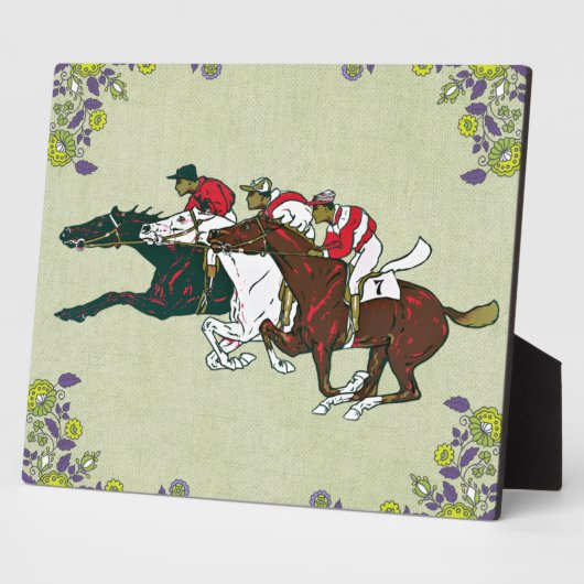 Race Horses Plaque Fotoplaat (Zijkant)