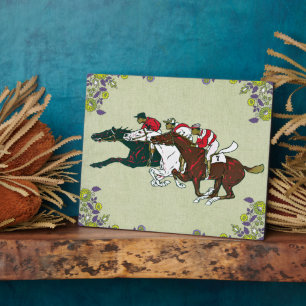 Race Horses Plaque Fotoplaat