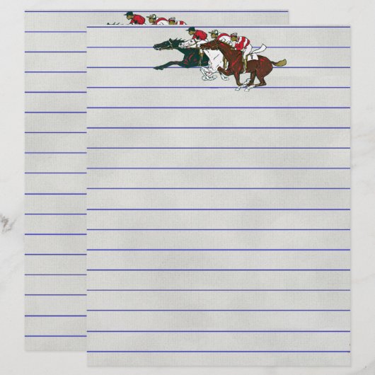 Race Horses Stationery (Voorkant / Achterkant)