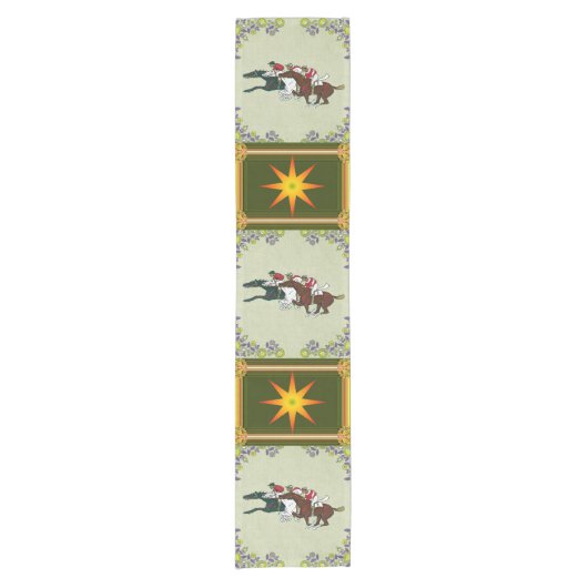 Race Horses Table Runner Korte Tafelloper (Voorkant)