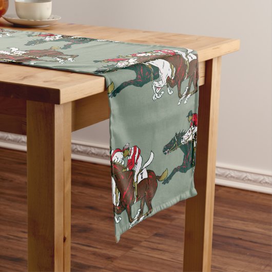 Race Horses Table Runner Korte Tafelloper (Voorbeeld)
