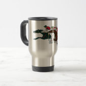 Race Horses Travel Mug Reisbeker (Voorkant links)