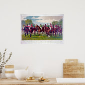 Race Horses Vintage Poster (Keuken)