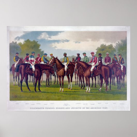 Race Horses Vintage Poster (Voorkant)