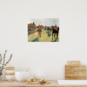 Race Horses voor de strengen, Degas Poster (Keuken)