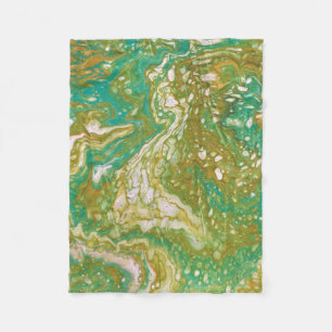 Race is On 2 Groen Abstract Worpdeken Fleece Deken