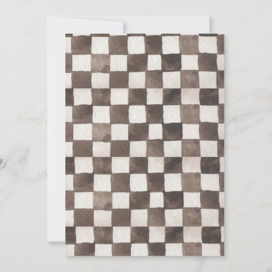 Race Kaart Birthday Uitnodiging (Achterkant)