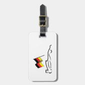 Race-lijntekening met Duitse vlag Bagagelabel (Voorkant verticaal)